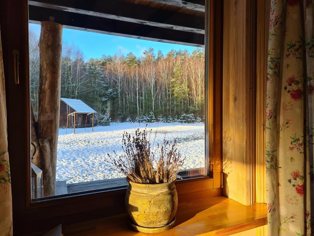 Dworek Ogrodniki: Rustic Retreat with Pool, Sauna, and Lakeside Charm Tuczna Exterior photo